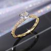 Elmosha deseo transfronterizo ebay anillo de compromiso de boda de circón simple europeo y americano anillo de platino chapado en cobre al por mayor