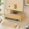 Suporte Elevador para Monitor de Computador Prateleira de Armazenamento para Mesa de Escritório para Estação de Trabalho Feminina Artefato de Armazenamento com Base de Suporte Elevada
