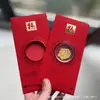 Adesivos de Telefone de Ouro Puro 999 para o Festival da Primavera, Artesanato em Metal de Envelope Vermelho de Alta Qualidade, Presentes para Reunião Anual