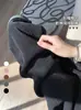 Pantalones de maternidad para otoño e invierno, corte holgado, gruesos, casuales, talla grande, pierna recta, no ajustan, forro polar, pantalones de soporte para el vientre
