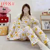Pijama mikko para mujer para primavera y otoño, conjunto de gasa de algodón nube de manga larga y pantalón largo, lindo conjunto de ropa de casa de verano estilo japonés