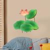 Pegatinas de pared con diseño de flor de loto para dormitorio, decoración de pared, venta al por mayor, TEMU explosiones, Amazon transfronterizo
