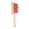 Cepillo de champú de doble cara con dientes gruesos y finos, peine de masaje para el cuero cabelludo, peine unisex portátil para el hogar, peine para champú de manos húmedo y seco.