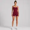 Conjunto de ropa de yoga transfronterizo, secado rápido, espalda bonita, cuello halter, top deportivo con bloques de color, conjunto de ropa para correr y fitness para mujer