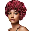 Gorro de Noche de Doble Capa con Borde para Orejas Más Vendido de Amazon, Elegante Gorro Elástico Rizado para el Cabello de Mujer, Gorro de Ducha para Salón de Belleza