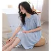 Fresco Camisón de Tencel Lyocell para Verano, Modelo Nuevo 2026 para Mujer, Vestido de Manga Corta de Alta Gama que se Puede Usar Afuera