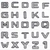 Adequado para personalidade 3D DIY diamante Inglês carta adesivos adesivos digitais adesivos de carro de metal