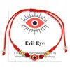 Pulsera de Hilo Trenzado Doble con Cuentas en Forma de Diamante Ojo de Diablo y Separadores Dorados, Pulsera Rosa Ojo de Diablo