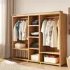 Guarda-Roupa Casual de Madeira Maciça Doméstico Grande Capacidade Economizador de Espaço Armazenamento de Quarto Gadget Prático