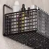Estante de almacenamiento para el hogar, cesta colgante, montado en la pared, no requiere perforación, estante de almacenamiento de gran capacidad, adecuado para baños de estudiantes y almacenamiento de baño