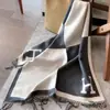 Bufanda de hilo transfronteriza europea y americana con letra H, moderna y a la moda, cálida y gruesa, con borlas largas, chal de doble cara y calentador de cuello
