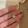 Design Minimalista Versátil Corrente para Clavícula Joia Moda de Nicho Colar Pingente de Alto Padrão para Mulheres Colar Íris com Diamante Único