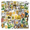 50 Interesantes Pegatinas de Graffiti de Cerveza para Decorar Maletas, Maletas de Ruedas, Cuadernos, Termos para Guitarra, Impermeables