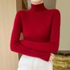 Suéter de otoño e invierno 2024 para mujer, suéter de cuello medio alto, camisa básica para mujer, suéter ajustado de primera línea, listo para usar, comercio exterior al por mayor
