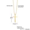 Colar corrente caixa cruzada de aço inoxidável dourado feminino simples personalidade acessórios de moda joias atacado NC-690