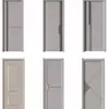 Conjunto de porta de madeira de cristal de carbono porta porta de madeira maciça porta composta porta de sala porta de quarto conjunto completo porta de madeira cinza porta sem pintura fábrica transfronteiriça