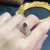 Anillo de amatista natural piedra desnuda tamaño 6*6mm para el día a día con plata de ley 925 venta directa de fábrica