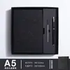 Caderno com logo personalizado, conjunto de caixa de presente para caderno espesso, diário para reuniões de negócios, bloco de notas A5 com capa de couro macio atacado