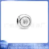 Pulsera Pandora de Cobre Blanco Plateado 925 con Cuentas Plateadas y Colgante de Cuenta de Siete Colores Trilateral para Accesorios DIY