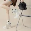 Zapatos de papá de cuero genuino para mujer que aumentan la altura, nuevos zapatos deportivos casuales de primavera 2023, tenis blancos de suela gruesa para mujer, venta al por mayor