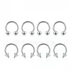 Pendientes de aleación de titanio F136 con rosca interna, anillos de herradura, pircings para labio, pircings para nariz, joyería para body piercing G23