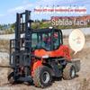 Empilhadeira off-road tração nas quatro rodas 3 toneladas 5 toneladas 6 toneladas multifuncional integrado diesel combustão interna guindaste de cauda 3.5 garfo de carga e descarga