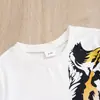 Sudadera de Manga Larga para Niño, Primavera y Otoño, Bebé, Estampado de Tigre y Tiranosaurio Rex, Ropa Infantil Transfronteriza, Estilo Europeo y Americano