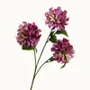 Flor de Simulación Tres Cabezas Flor de Camote Adorno para el Hogar Sala de Estar Ramo Escena de Boda Flor Decorativa Artificial Arte Decorativo Flor Material