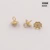 Americano 14K banhado a ouro suporte para contas com furo lateral cabeça de pingente suporte suporte para pérolas acessórios para contas com furo lateral suporte para contas suporte de flor