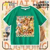 Camiseta Infantil Divertida Estampa Faca e Escudo Cão Faca e Escudo Camiseta Manga Curta Infantil Meninos e Meninas Algodão Puro Manga Meia 2