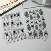 FULL BEAUTY Halloween Aranha Negra Bolinhas Francesas Teia de Aranha Adesivos para Unhas