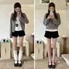 Look de Influenciadora Estilo Coreano: Sandália Mary Jane de Couro com Bolinhas Costas Abertas 2026 Verão Salto Baixo Bico Redondo Couro Genuíno Fechada na Ponta para Mulheres