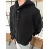 Suéter con Capucha Gris MADEEXTREME para Hombres y Mujeres, Tejido de Punto Pullover Vintage, Abrigo Casual Holgado para Invierno