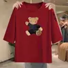 E-commerce Transfronteiriço Mãe Meia-idade e Idosos Camiseta de Manga Sete Pontos Solta Tamanho Grande Meninas Cheinhas Cobertura de Barriga Esconder Gordura Emagrecimento Top de Manga Curta