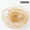 Cinta de Hilo de Cola de Pez con Borde Dorado de 4 cm Hilo de Poliéster Ramo de Flores Pastel Floral Caja de Regalo Cinta de Lazo DIY