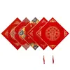 Tarjeta Roja Wannian de la Fortuna en Blanco Carácter de Fortuna Escrito a Mano Tarjeta Dura Doufang Papel Xuan Engrosado Colgante de Linterna Nudo Chino Decorativo Colgante
