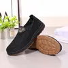 Sapatos de Tecido Old Beijing de Verão para Homens, Sapatos de Malha Respiráveis, Sapatos Casuais Slip-On Confortáveis com Solado Macio, Sapatos para Homens de Meia-Idade com Solas de Borracha