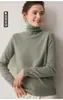 Suéter de Cachemir 100% Grueso de Cuello Alto para Otoño e Invierno, Suéter Cálido de Punto para Mujer, Top Base, Suéter Versátil, Ropa Interior para Mujer