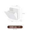 Caja de almacenamiento de algodón cosmético MIMU, caja para hisopos de algodón montada en la pared, caja pequeña de estilo japonés con tapa abatible para algodón de limpieza, plástico, hisopo de algodón