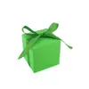 Caixa Quadrada de Papel Kraft, Caixa Personalizada Retro para Doces de Casamento, Caixa de Papel para Doces de Aniversário e Chá de Bebê, Caixa Quadrada Pequena, Multicolor