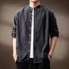 Venta al por mayor desde el fabricante: Estilo 'old money' Primavera/Otoño, nuevas camisas casuales estilo chino, modernas y versátiles, camisas casuales retro de moda para hombre