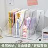 Suporte Vertical Transparente para Livros de Mesa de Pet Caixa Organizadora de Arquivos Artefato de Livro Organizador de Livros de Mesa
