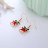Aretes de Navidad Aretes de botón de Navidad Copo de nieve Año Nuevo Dibujos animados Árbol de Navidad Aretes colgantes Lote mixto Elementos navideños