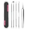 Aguja para Acné de Acero Inoxidable en Stock del Fabricante, Pinza para Acné, Pinza para Células, Pinza para Puntos Negros, Set de Agujas para Acné, Set de Herramientas para Extracción de Granos