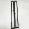 Tubo redondo de titanio negro con mango de pie de placa inclinada mango de pie excéntrico color oro rosa puerta de vidrio de centro comercial mango de arena
