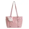 Bolsa Tote de Textura de Alta Qualidade Leve de Luxo para o Dia a Dia Feminina Nova Coleção Primavera 2026 Cor Sólida Versátil Bolsa de Ombro/Axila em Couro Macio