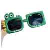 Óculos de sol de silicone infantis em formato de dinossauro para meninos e meninas, óculos polarizados não machucam os olhos das crianças, óculos de sol com proteção solar, fofos