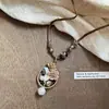 Collar Colgante Irregular Estilo Old Money Nuevo Estilo Chino para Mujer, Cadena Larga para Clavícula Estilo Étnico Simple