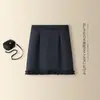 Falda Corta Estilo Blazer con Diseño Único de Encaje para Mujer, Nuevo Verano 2026 Falda de Cintura Alta Adelgazante de Línea A Bodycon
