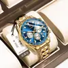 Marca Suiza Resistente al Agua Luminoso Reloj para Hombre Nuevo Modelo Multifuncional de Cuarzo Transmisión en Vivo Dropshipping